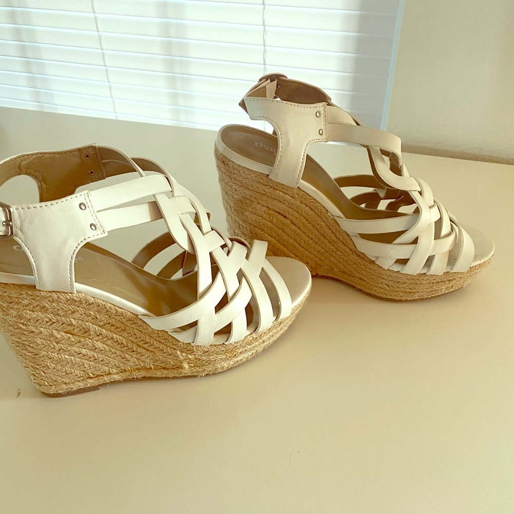 White Wedge sandals